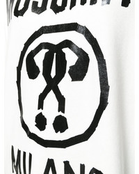 Женский бело-черный свитшот с принтом от Moschino