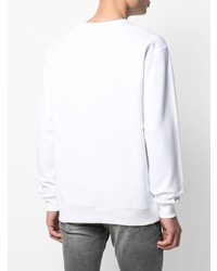 Мужской бело-черный свитшот с принтом от Moschino