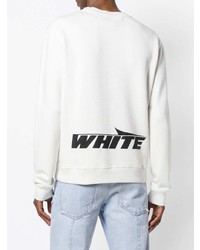 Мужской бело-черный свитшот с принтом от Off-White