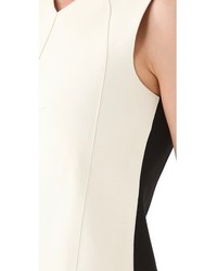 Бело-черный топ без рукавов от Derek Lam