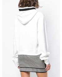 Женский бело-черный худи с принтом от Dsquared2