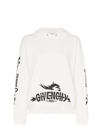 Женский бело-черный худи с принтом от Givenchy