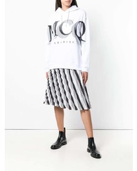 Женский бело-черный худи с принтом от McQ Alexander McQueen