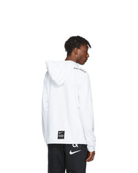 Мужской бело-черный худи с принтом от Nike