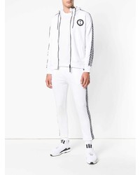 Мужской бело-черный худи от Hydrogen