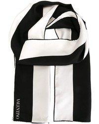 Бело-черный шарф