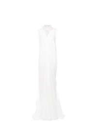 Белое вечернее платье из фатина от Rick Owens