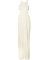 Белое вечернее платье с вырезом от Halston Heritage