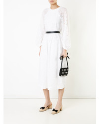 Белое вечернее платье с вышивкой от Simone Rocha