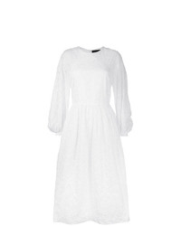 Белое вечернее платье с вышивкой от Simone Rocha