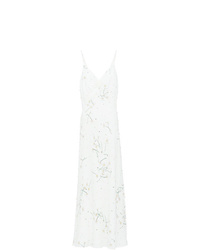 Белое вечернее платье с цветочным принтом от Miu Miu