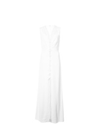 Белое вечернее платье со складками от Derek Lam