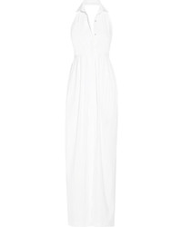 Белое вечернее платье со складками от Rosetta Getty