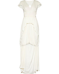 Белое вечернее платье со складками от Sophia Kokosalaki