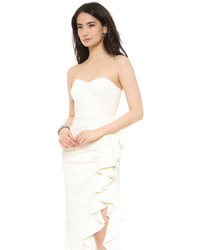 Белое вечернее платье от Badgley Mischka