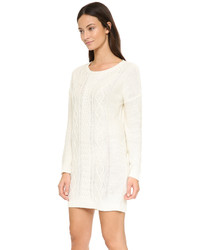 Белое вязаное платье-свитер от BB Dakota