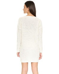 Белое вязаное платье-свитер от BB Dakota