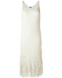 Белое вязаное платье от OSKLEN