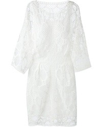 Белое коктейльное платье крючком от Chloé