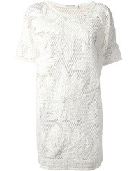 Белое коктейльное платье крючком от Etoile Isabel Marant
