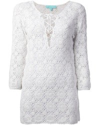 Белое коктейльное платье крючком от Melissa Odabash