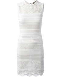 Белое коктейльное платье крючком от Roberto Cavalli