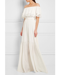 Белое кружевное вечернее платье от Temperley London