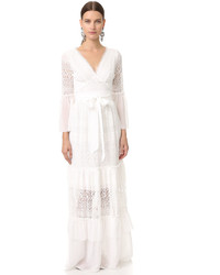 Белое кружевное вечернее платье от Temperley London