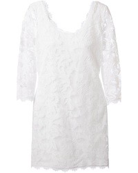 Белое кружевное коктейльное платье от Diane von Furstenberg