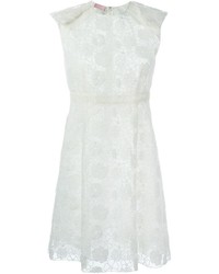Белое кружевное коктейльное платье от Giamba