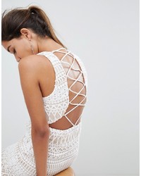 Белое кружевное облегающее платье от Love Triangle