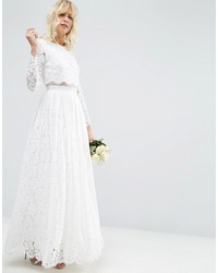 Белое кружевное платье-макси от Asos