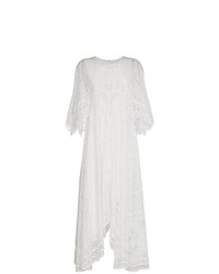 Белое кружевное платье-макси от Chloé