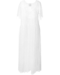 Белое кружевное платье-макси от Forte Forte