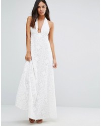 Белое кружевное платье-макси от Glamorous