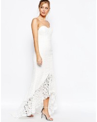 Белое кружевное платье-макси от Jarlo