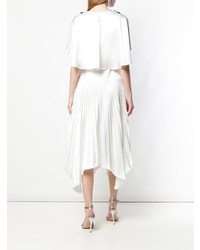 Белое кружевное платье-миди от Self-Portrait