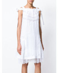 Белое кружевное платье-миди от Ermanno Scervino