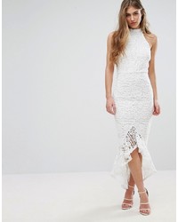 Белое кружевное платье-миди от Missguided