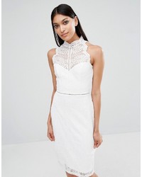 Белое кружевное платье-миди от Lipsy