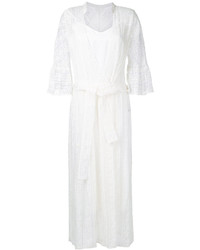 Белое кружевное платье-миди от Muveil