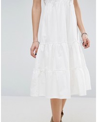 Белое кружевное платье-миди от Vero Moda
