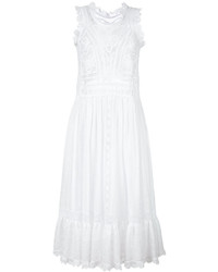 Белое кружевное платье-миди от Valentino