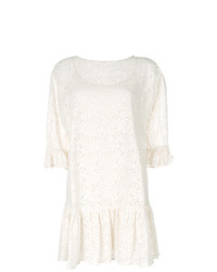 Белое кружевное платье прямого кроя от Blugirl