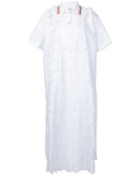 Белое кружевное платье-рубашка от Antonio Marras