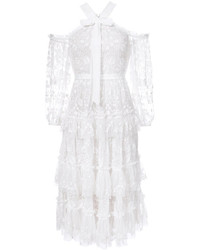Белое кружевное платье с вышивкой от Needle & Thread