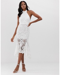 Белое кружевное платье-футляр от ASOS DESIGN