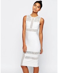 Белое кружевное платье-футляр от Asos