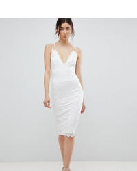 Белое кружевное платье-футляр от City Goddess Tall