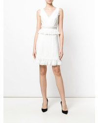 Белое кружевное платье-футляр от Three floor
